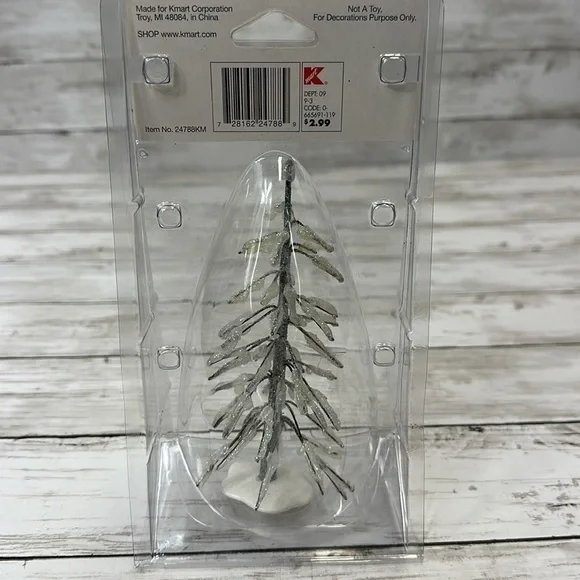 LEMAX ICED PINE MEDIUM CHRISTMAS VILLAGE ACCESSORY COVENTRY COVE 2002 vintage - Picture 5 of 5